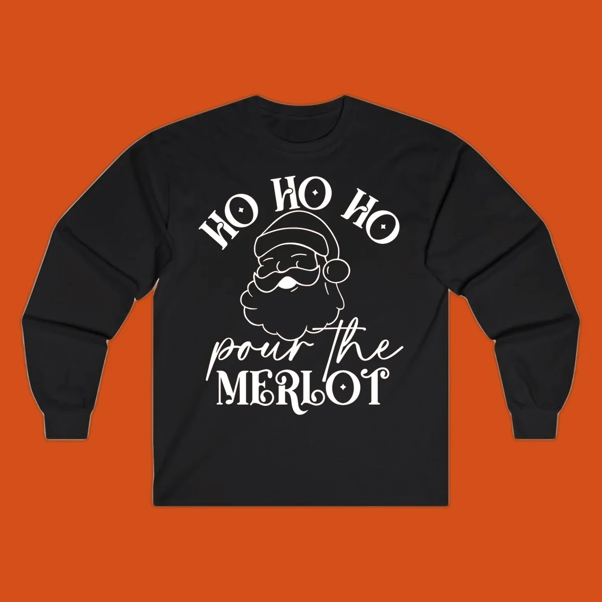 Ho ho ho pour the merlot santa claus christmas design