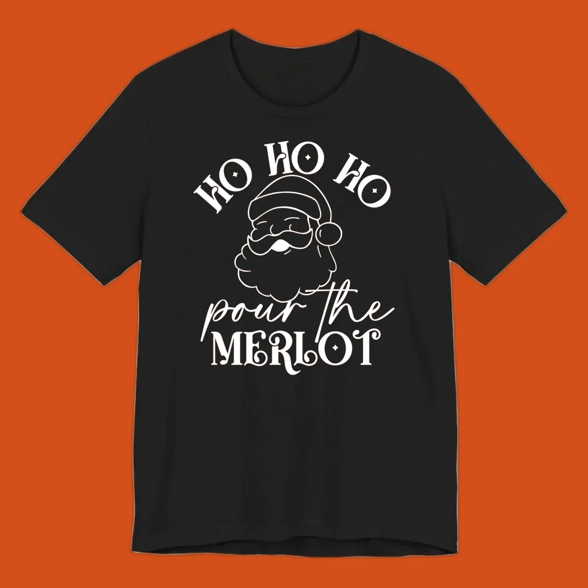 Ho ho ho pour the merlot santa claus christmas design