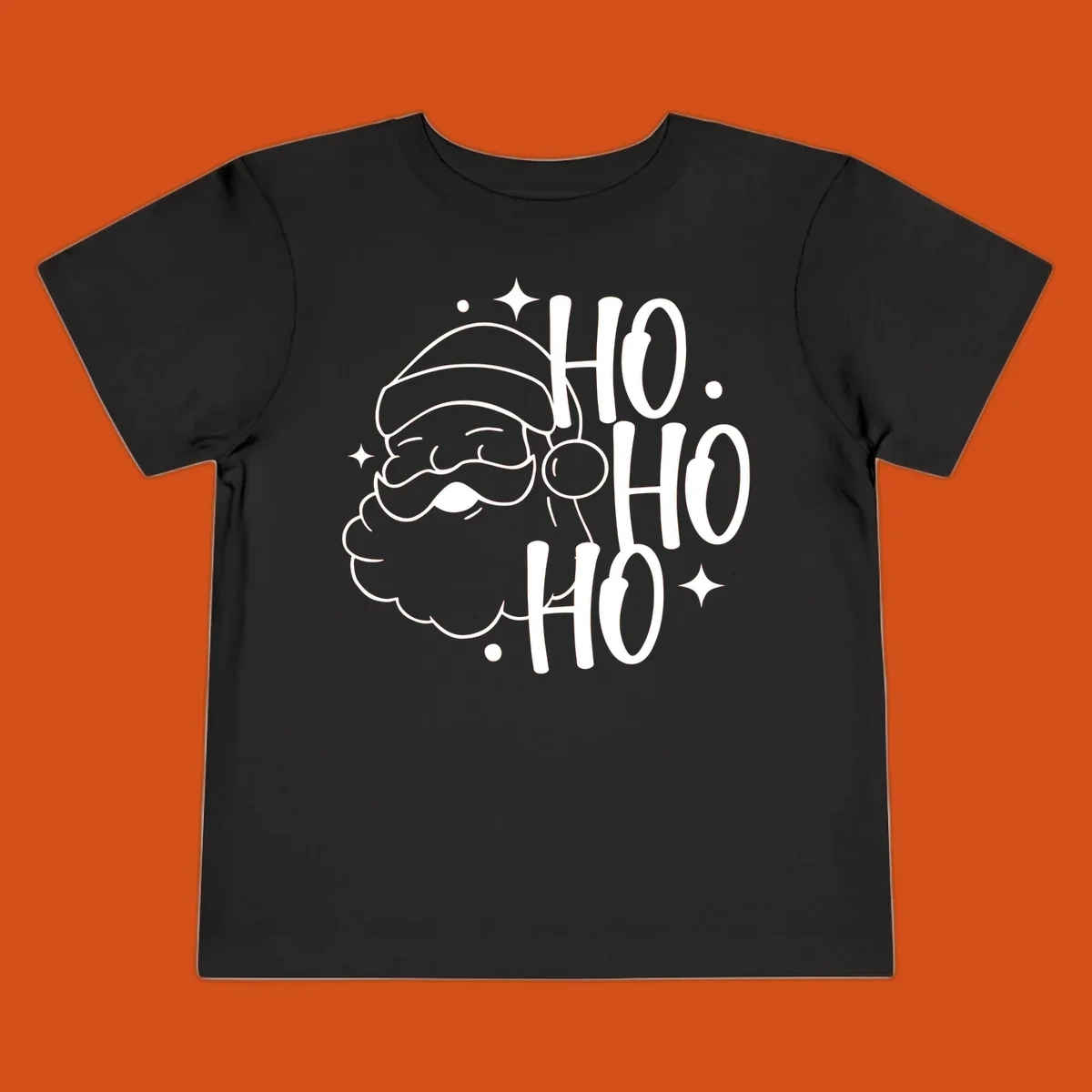 Santa Claus with 'HO HO HO' text for Christmas holiday.
