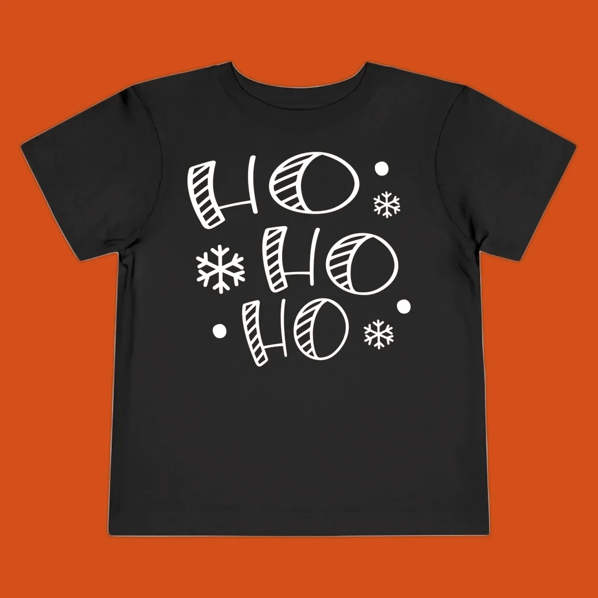 Ho ho ho christmas text with snowflakes pattern