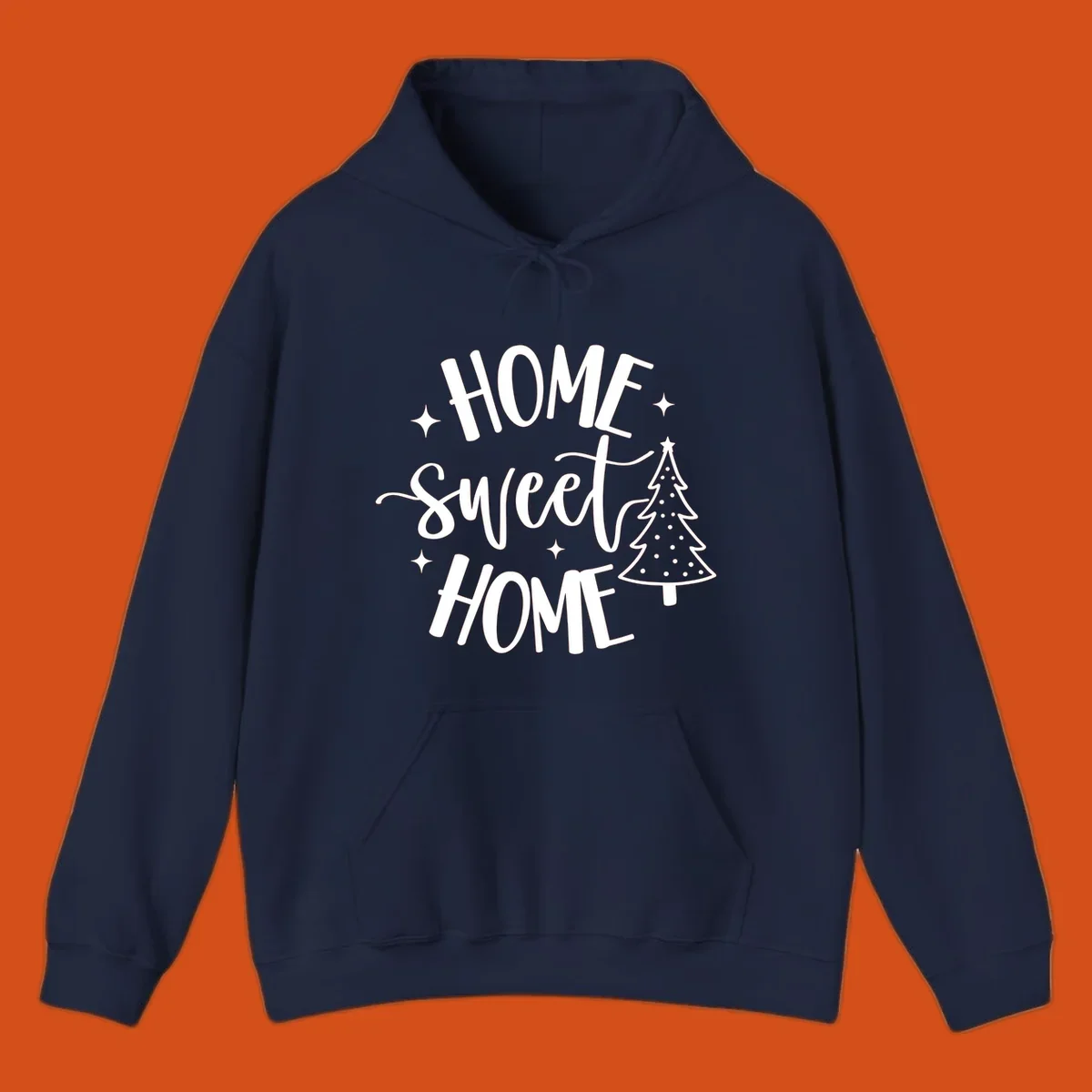 Home sweet home holiday christmas tree text design