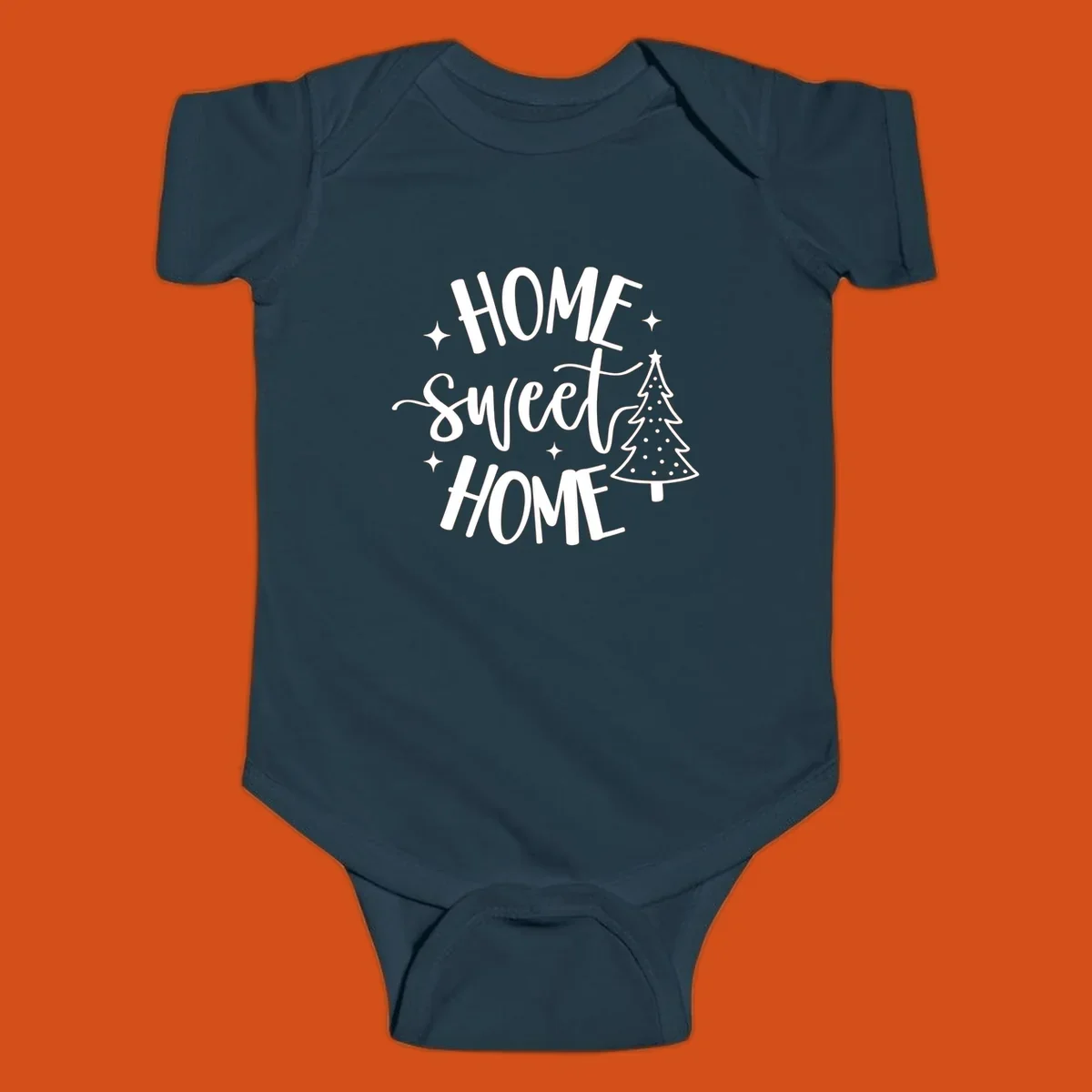 Home sweet home holiday christmas tree text design