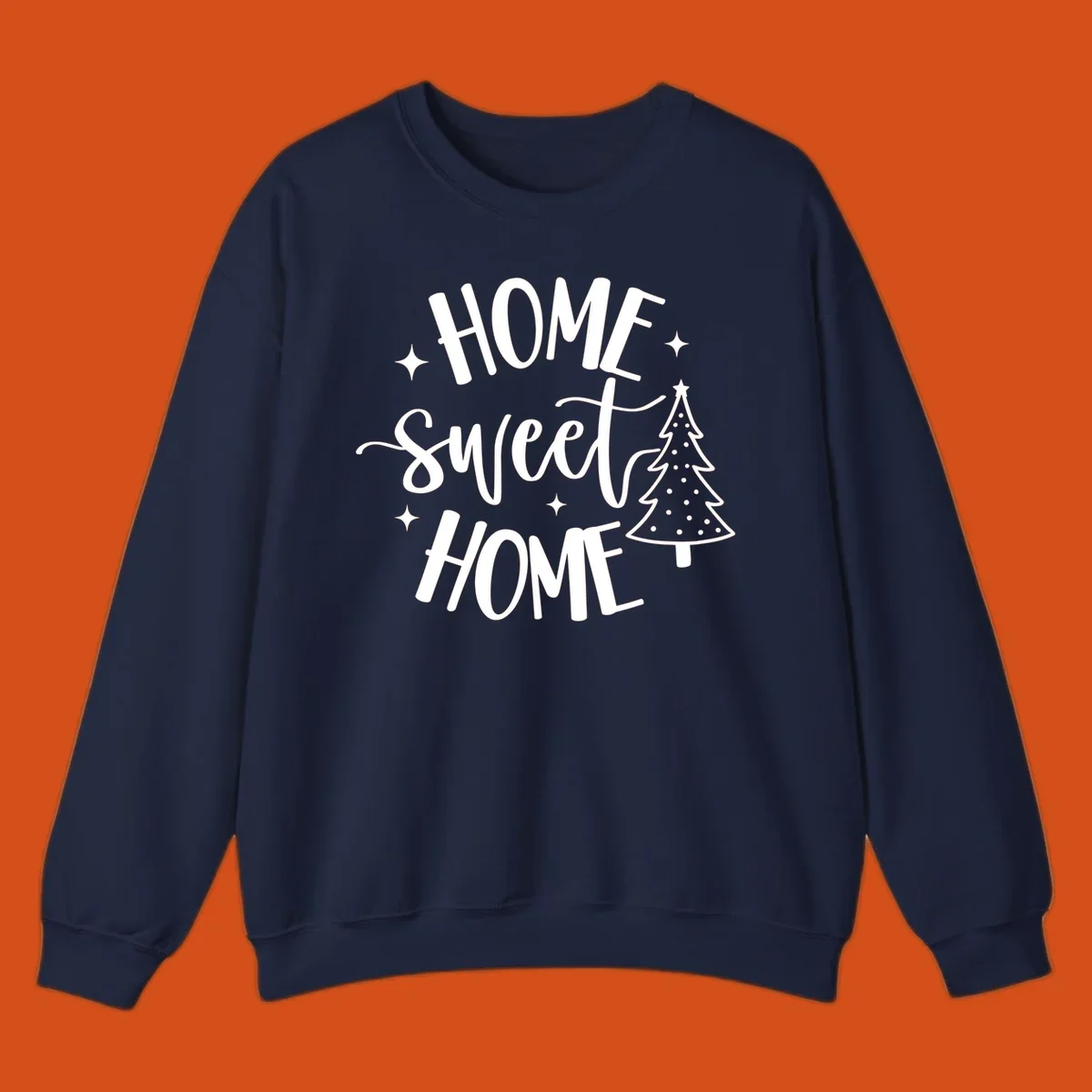 Home sweet home holiday christmas tree text design