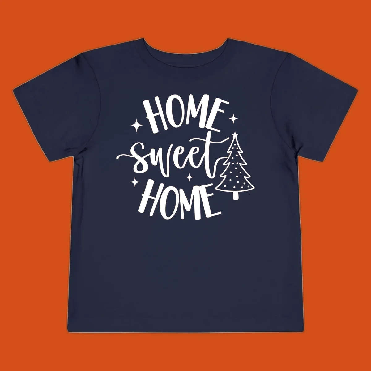 Home sweet home holiday christmas tree text design