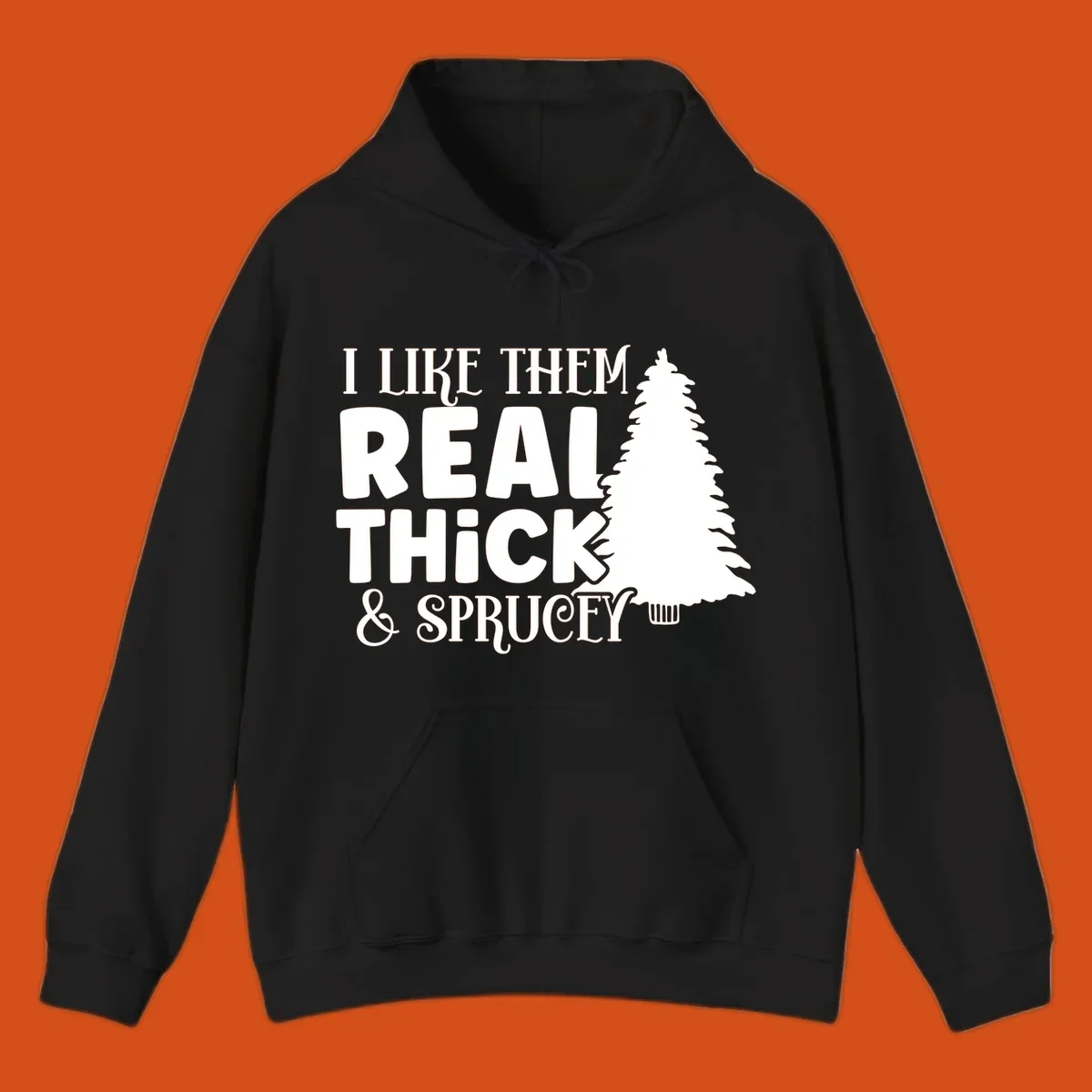 I like them real thick and sprucey christmas phrase with a christmas tree graphic.