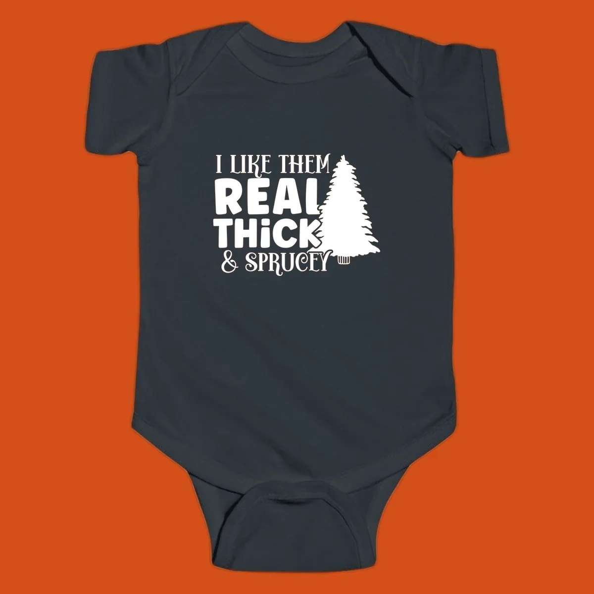 I like them real thick and sprucey christmas phrase with a christmas tree graphic.