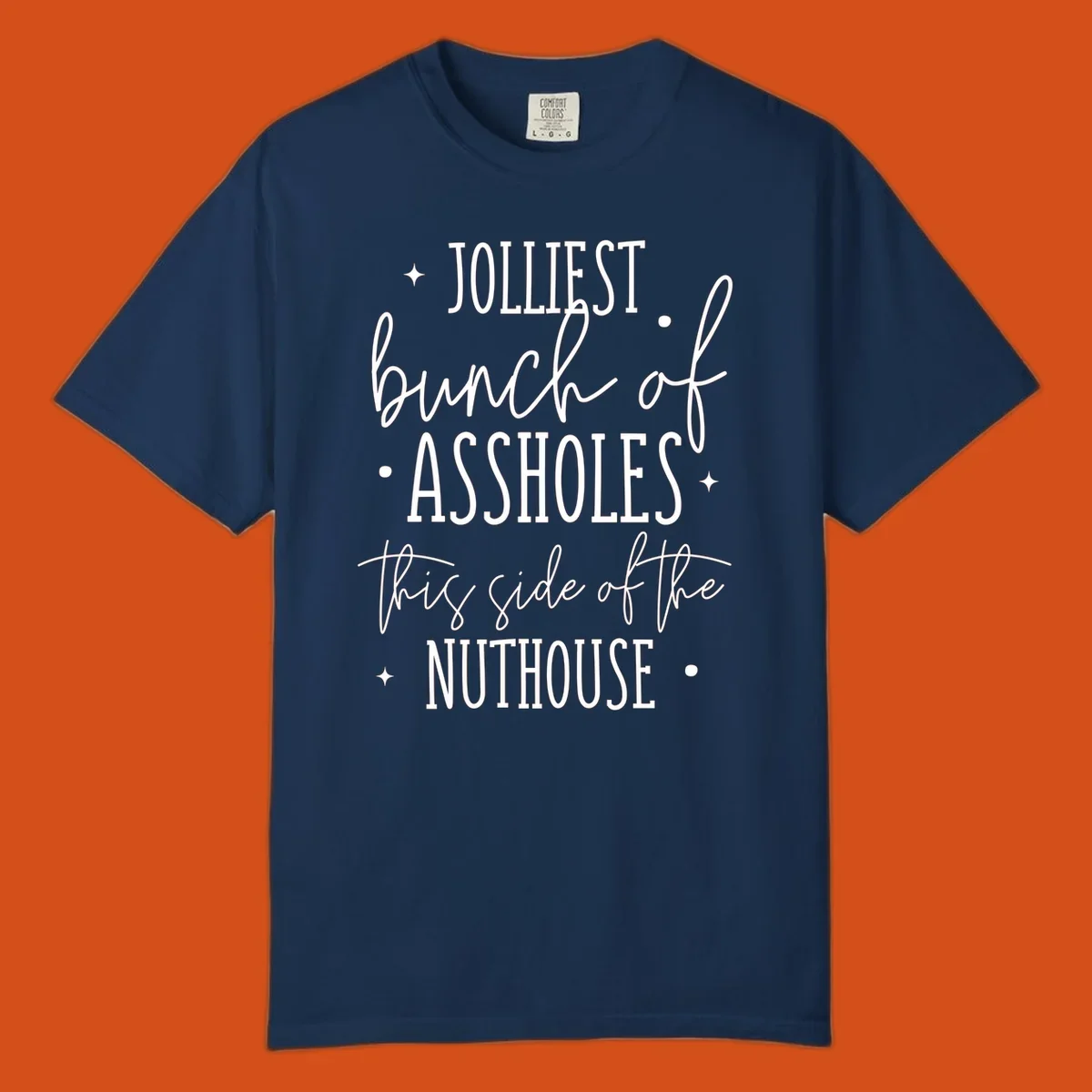 Jolliests Bunch of Assholes Nuthouse typography design.