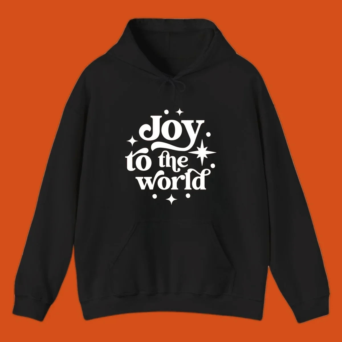 Joy to the world typography design with retro stars and dots.