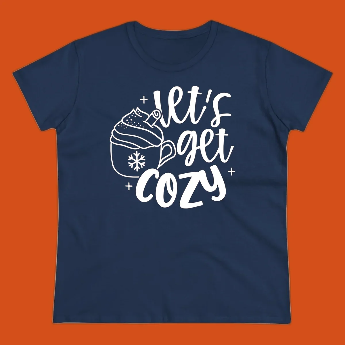 Lets get cozy holiday design with hot chocolate mug