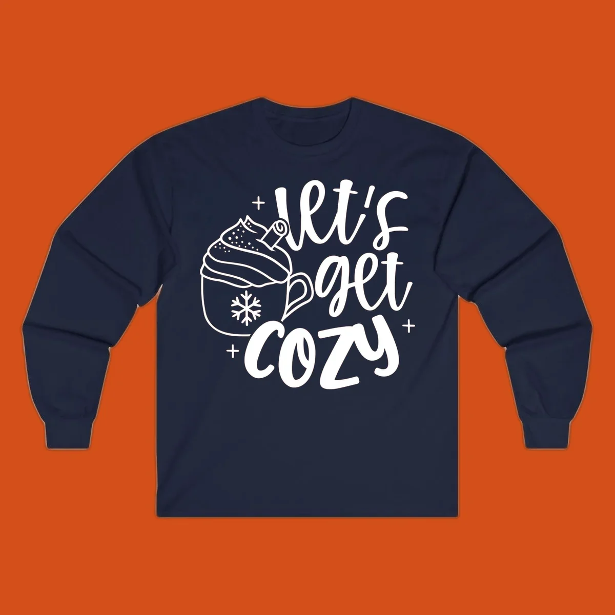 Lets get cozy holiday design with hot chocolate mug