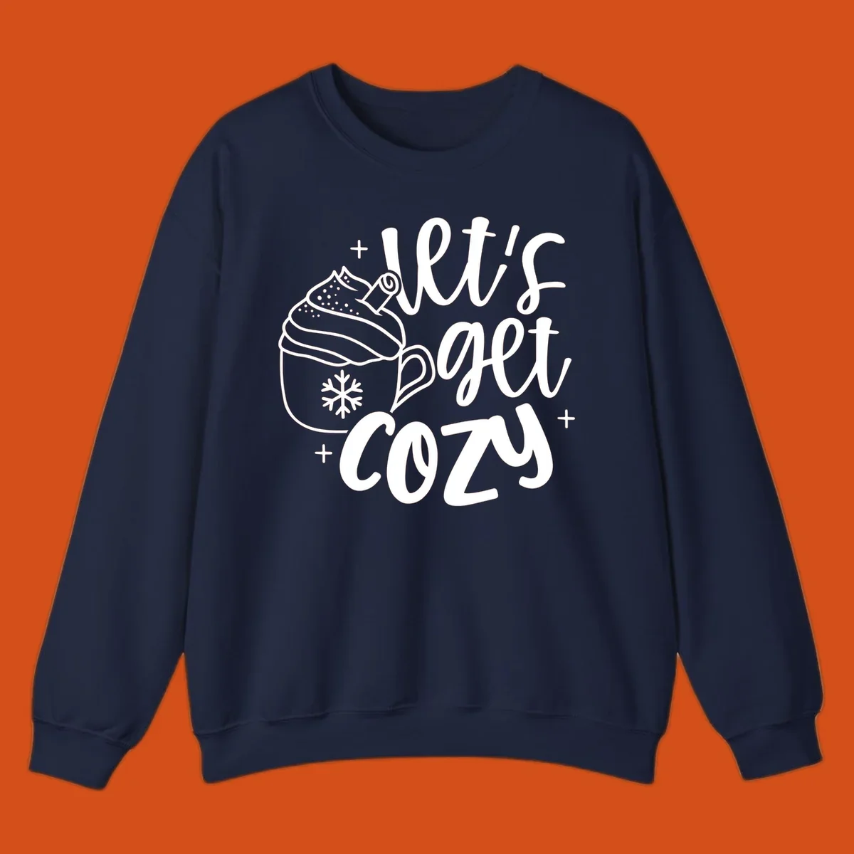 Lets get cozy holiday design with hot chocolate mug