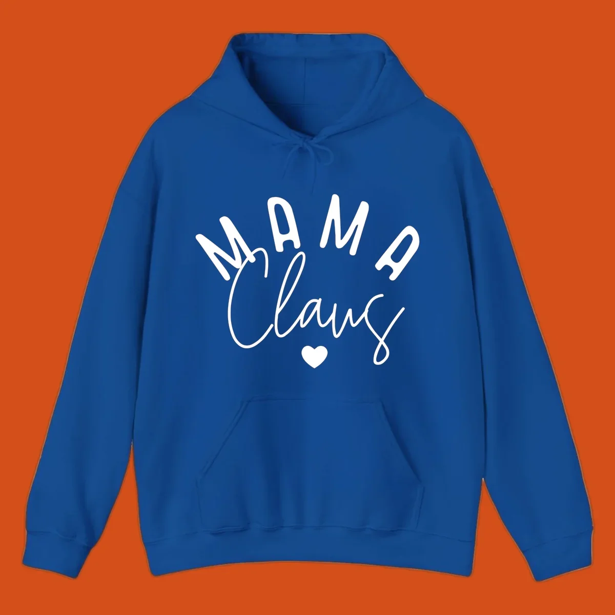 Mama Claus Christmas Heart design with text and a heart.