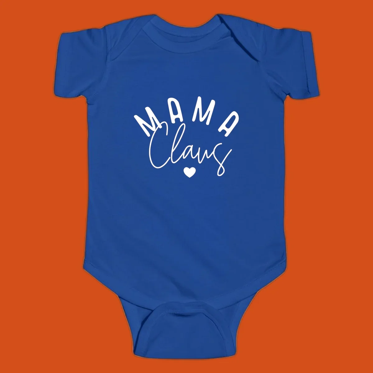 Mama Claus Christmas Heart design with text and a heart.