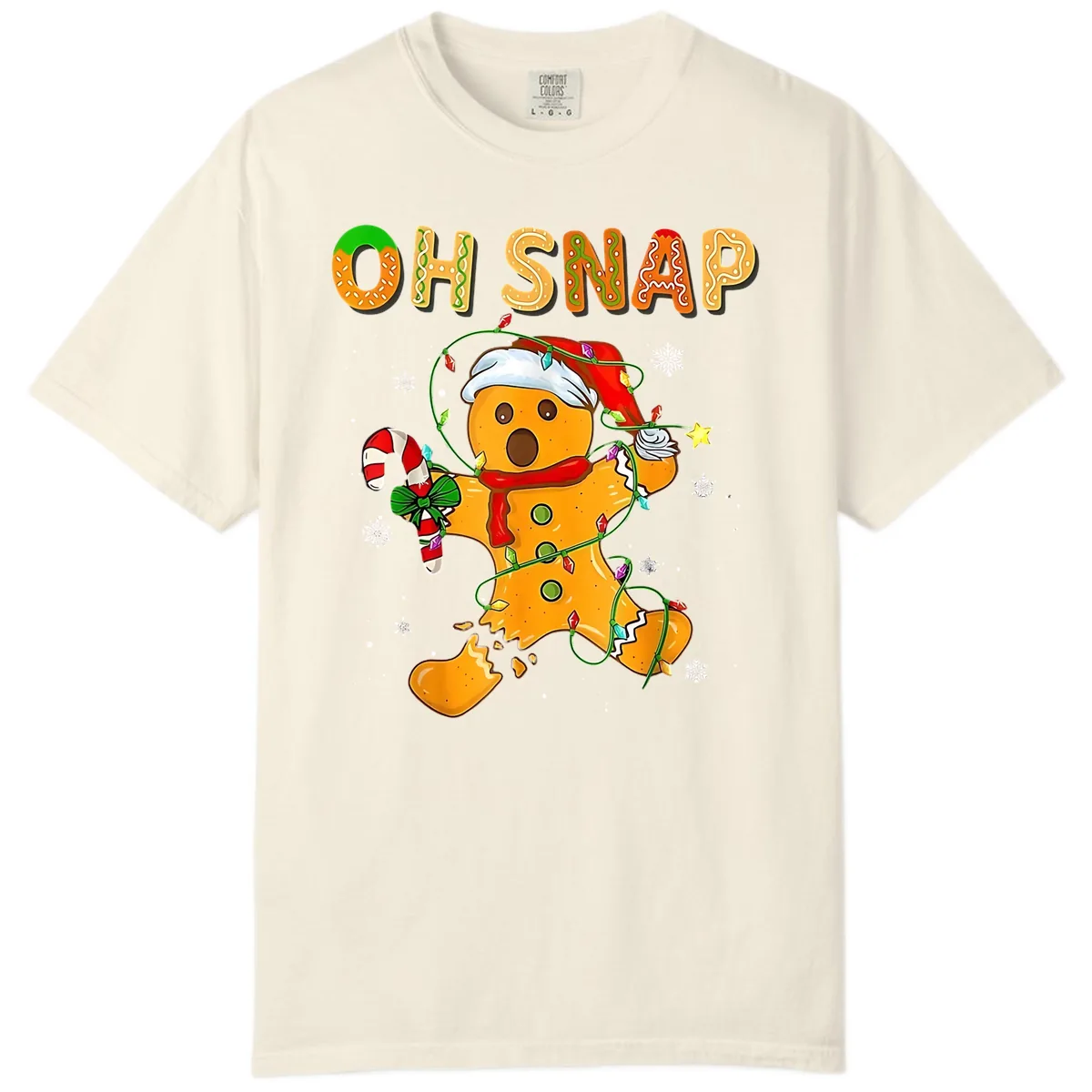 Oh Snap Gingerbread Man Holiday Comfort Color in Ivory