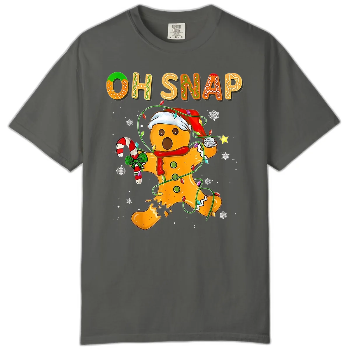 Oh Snap Gingerbread Man Holiday Comfort Color in Pepper