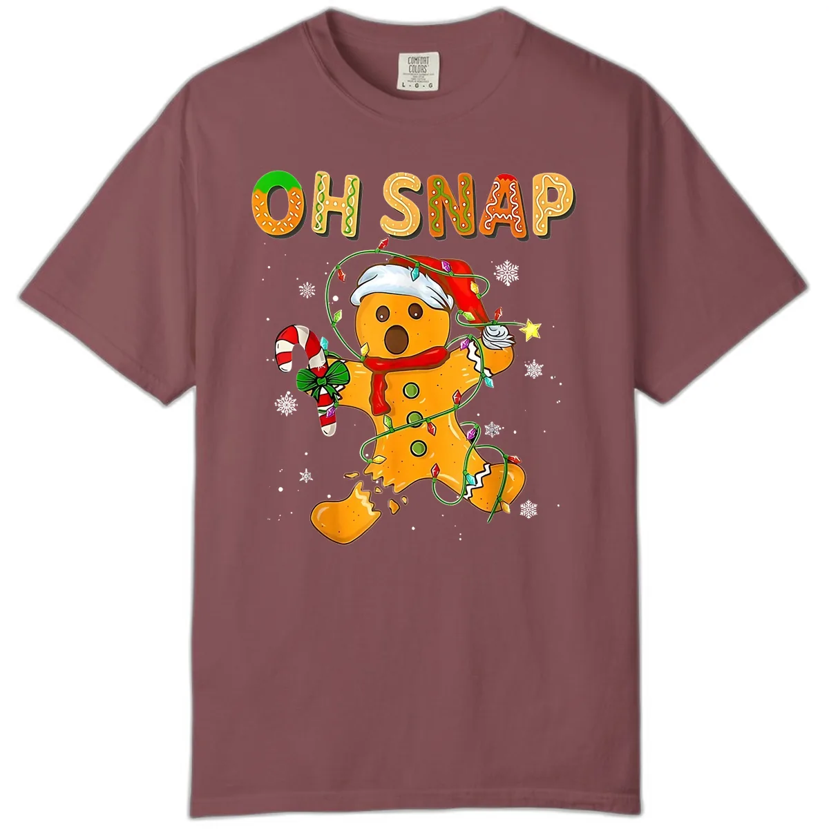Oh Snap Gingerbread Man Holiday Comfort Color in Brick