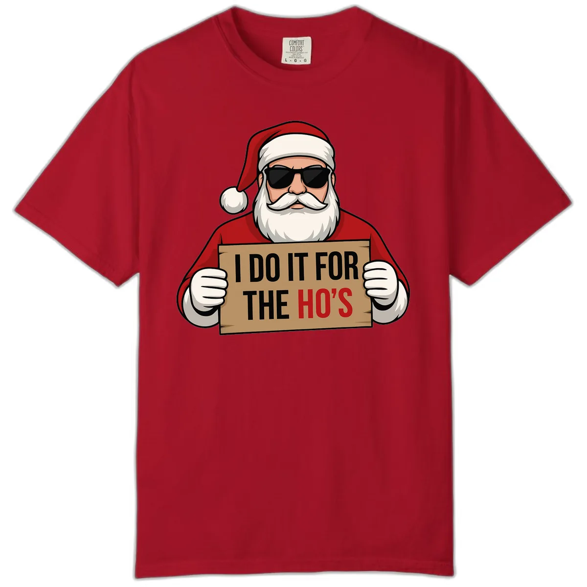 Santa Doing It For The Ho's Comfort Color in Red