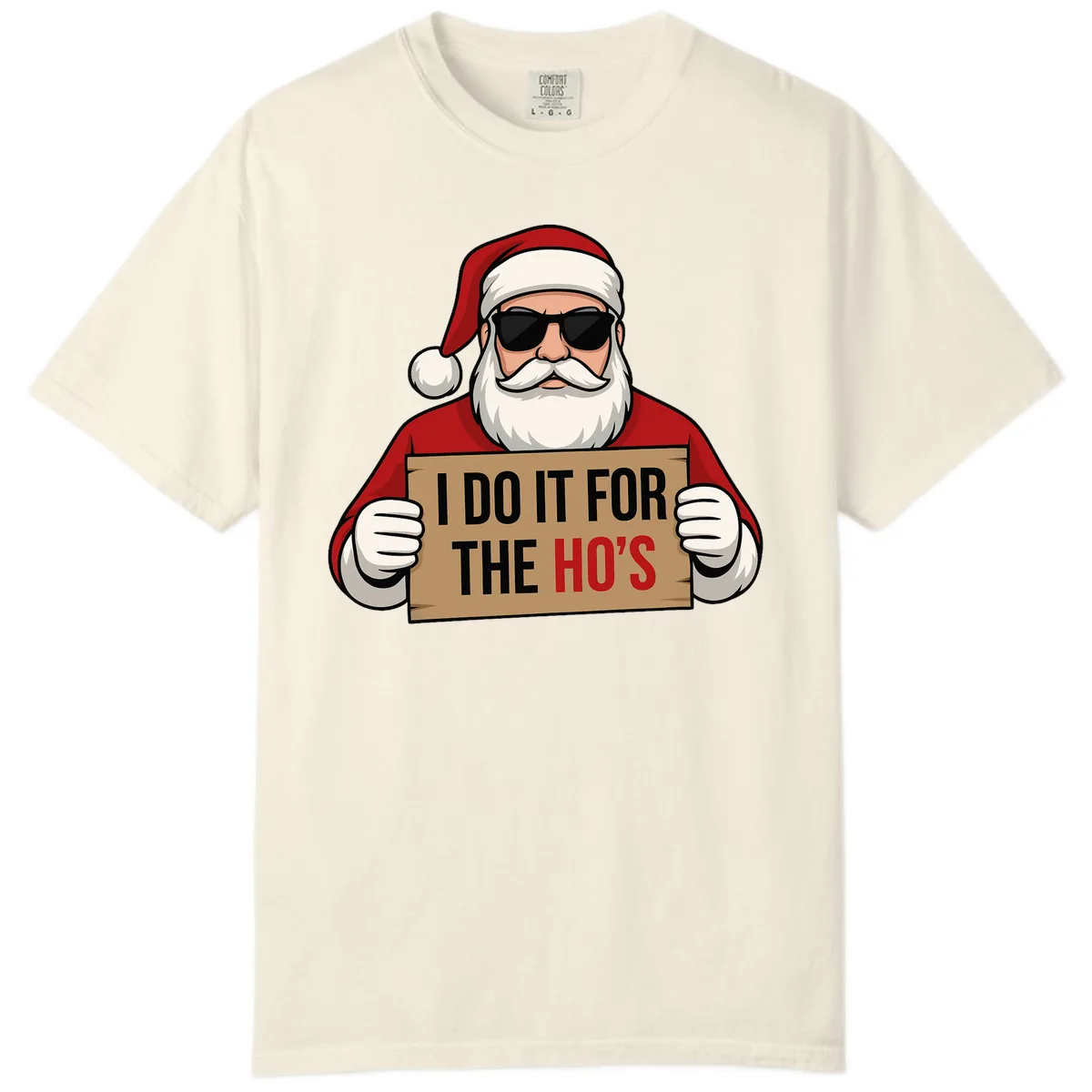 Santa Doing It For The Ho's Comfort Color in Ivory