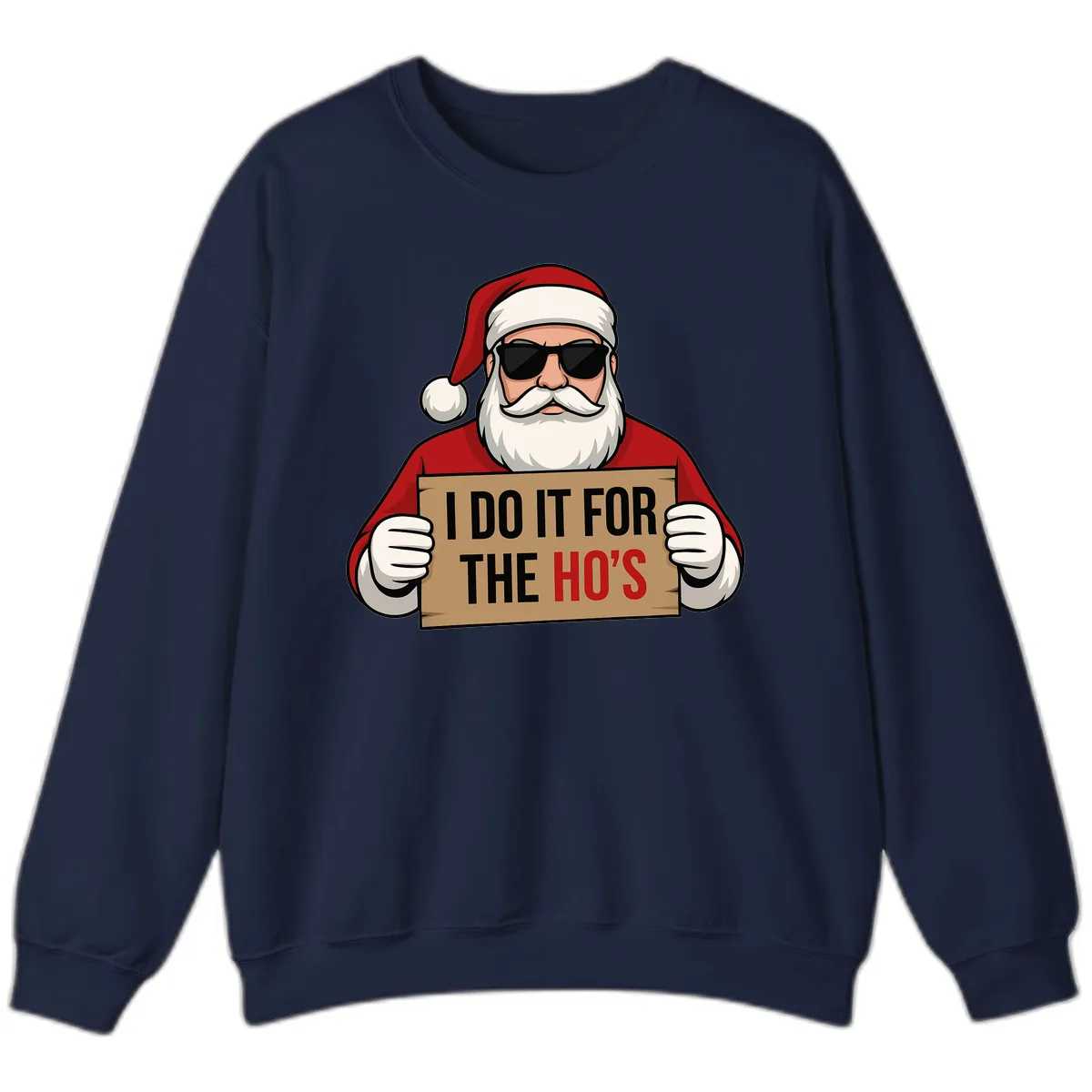 Santa Doing It For The Ho's Sweatshirt in Navy