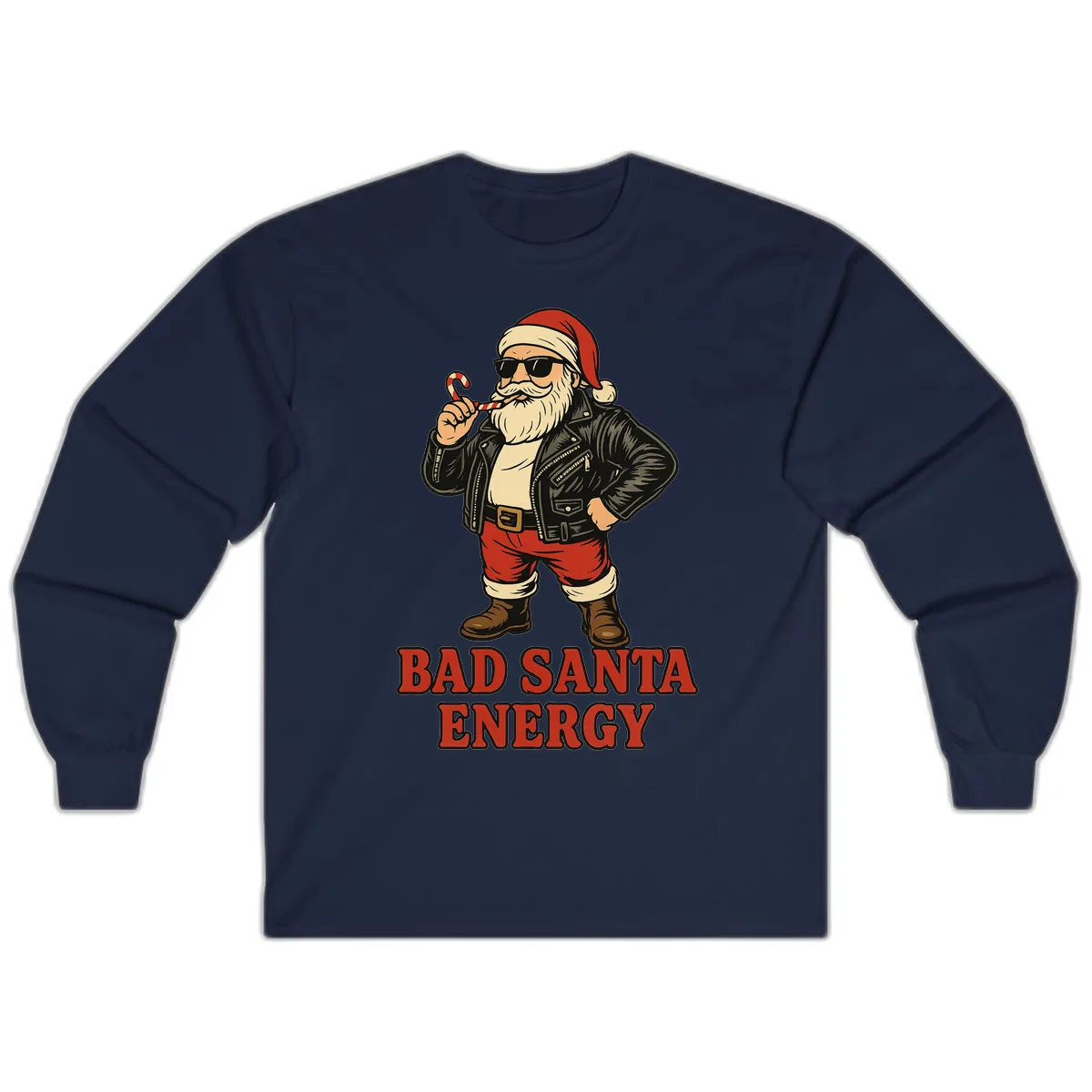 Bad Santa Energy Graphic Long Sleeve in Navy