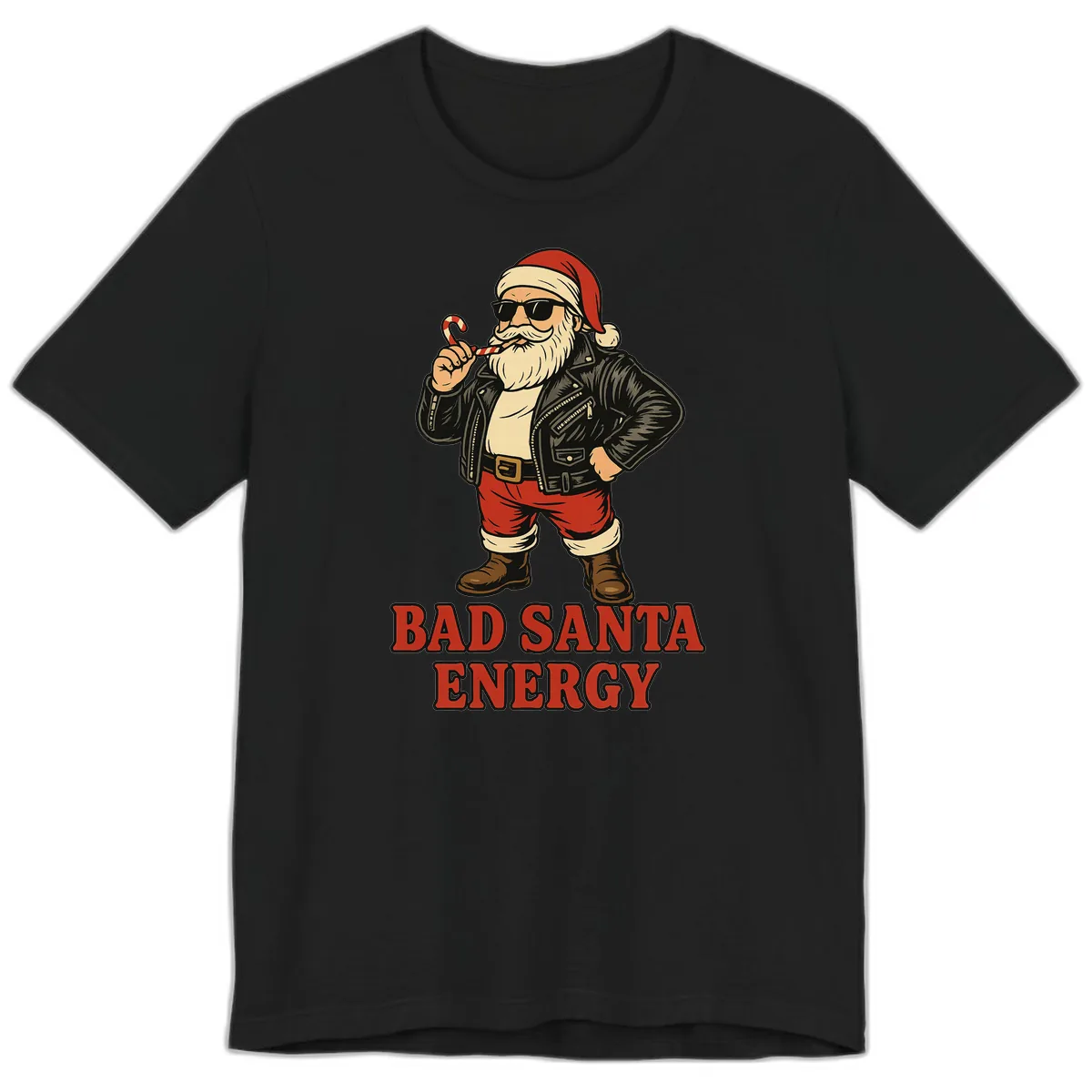Bad Santa Energy Graphic Premium T-Shirt in Black