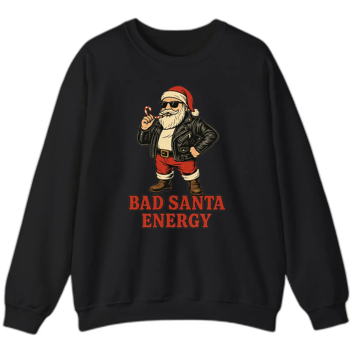 Bad Santa Energy Graphic Sweatshirt in Black