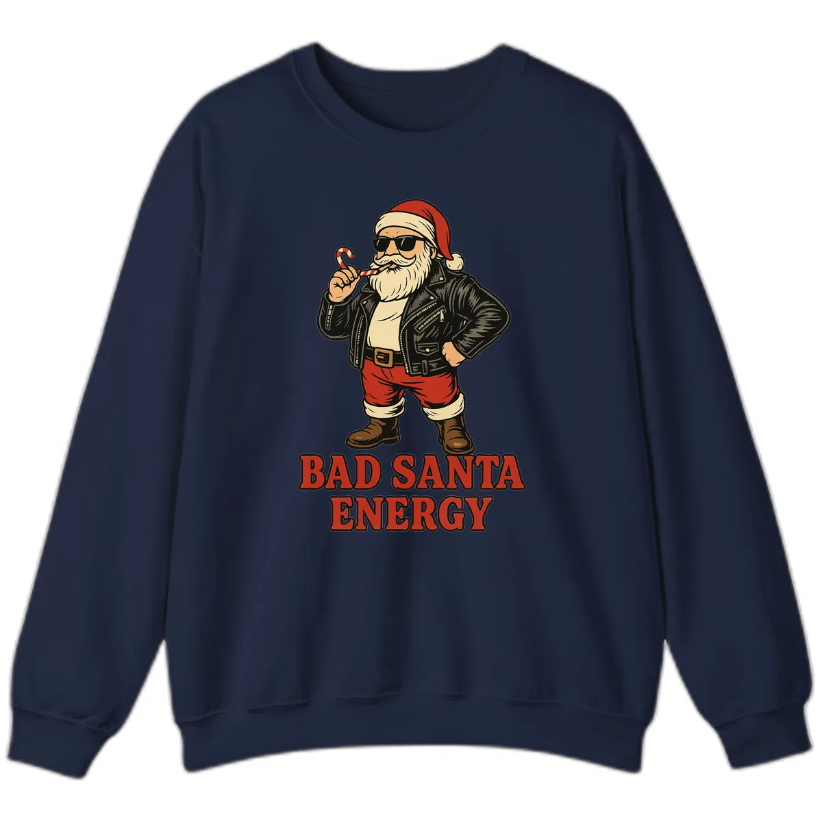 Bad Santa Energy Graphic Sweatshirt in Navy