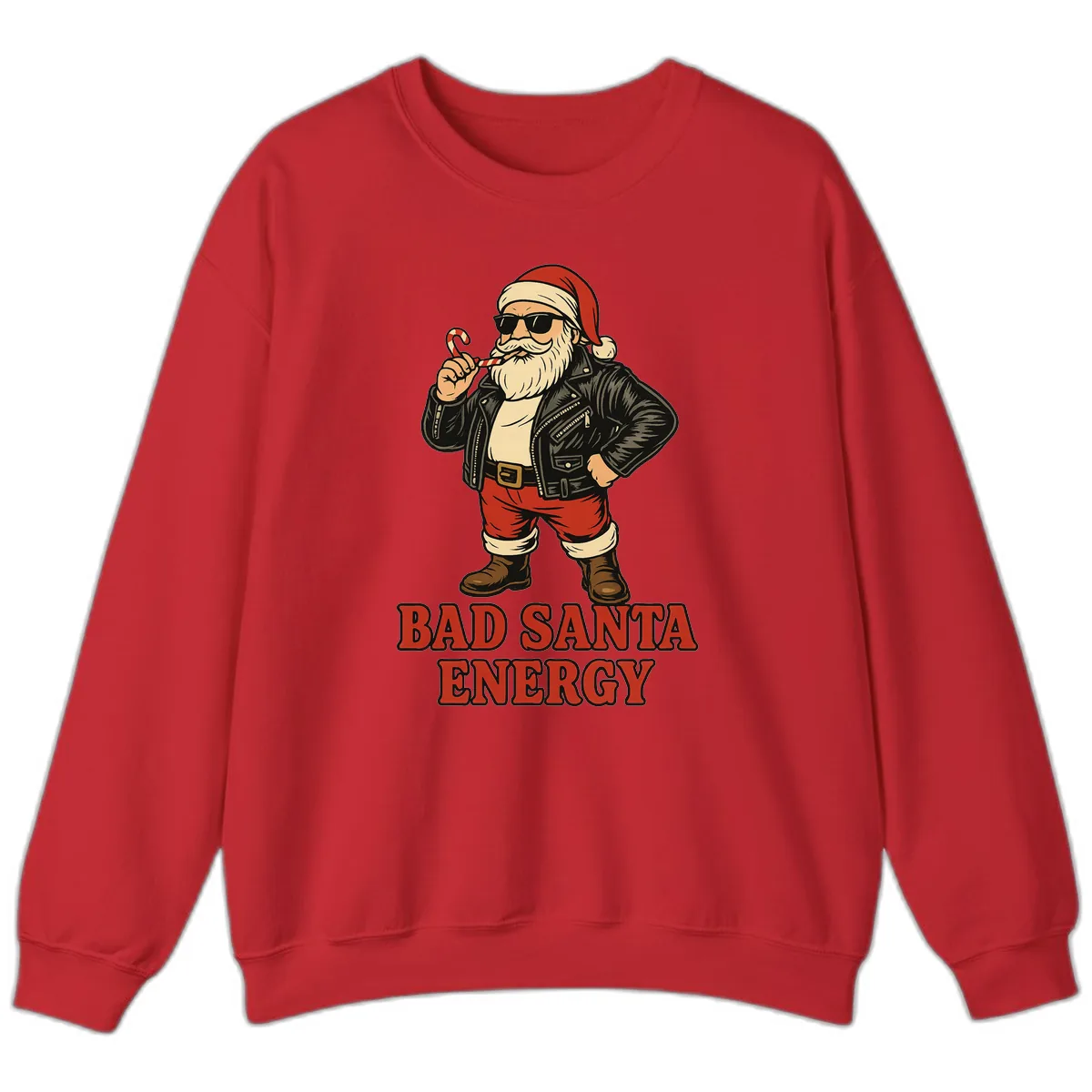 Bad Santa Energy Graphic Sweatshirt in Red