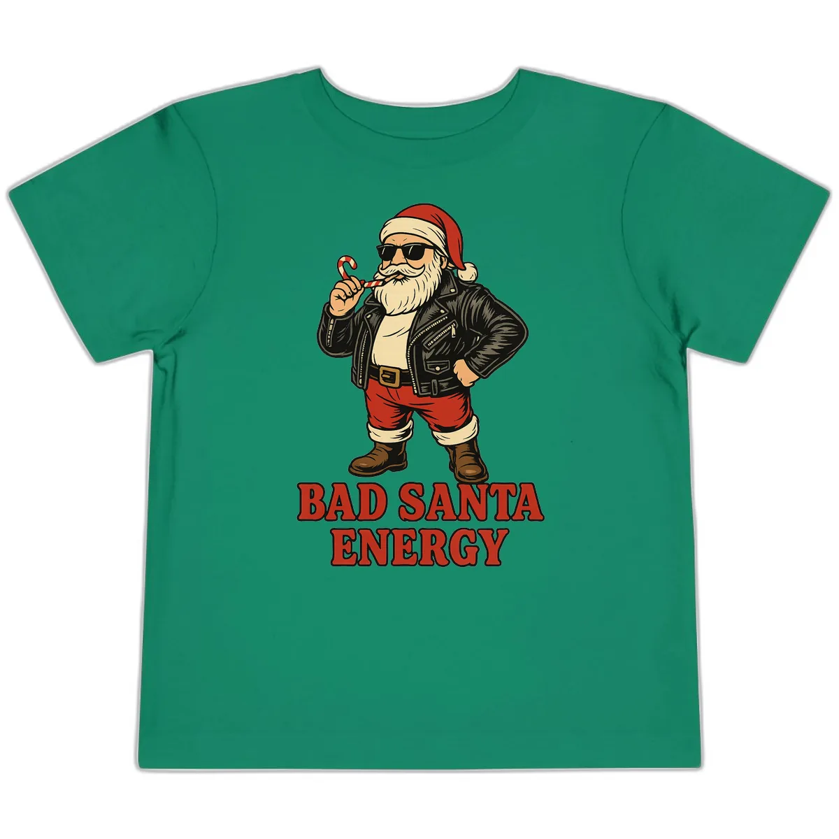 Bad Santa Energy Graphic Toddler T-Shirt in Kelly