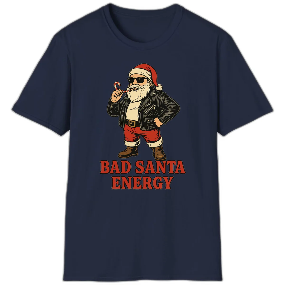 Bad Santa Energy Graphic T-Shirt in Navy