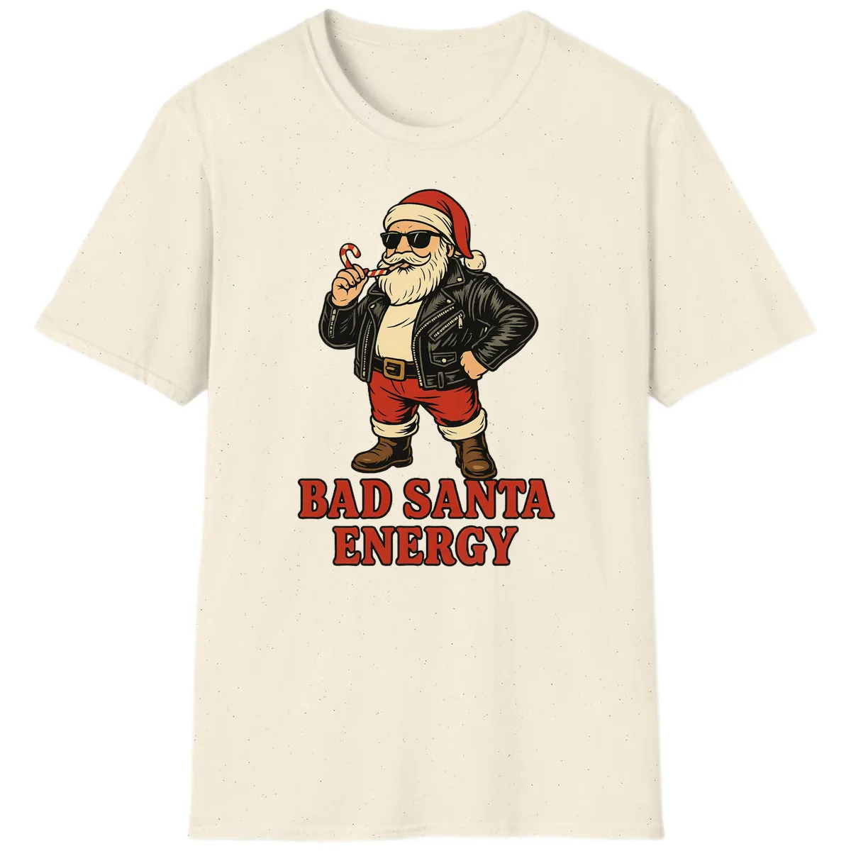 Bad Santa Energy Graphic T-Shirt in Natural