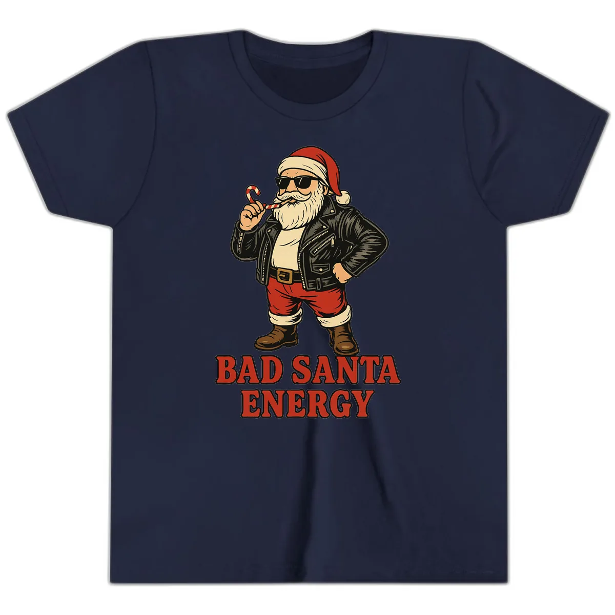 Bad Santa Energy Graphic Youth T-Shirt in Navy