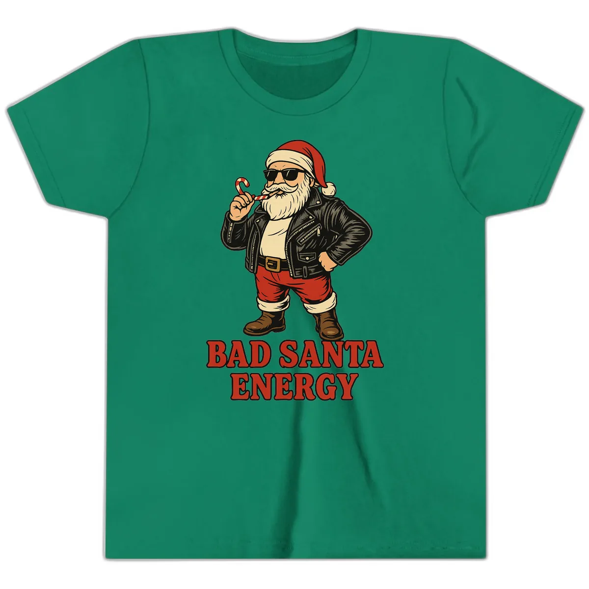 Bad Santa Energy Graphic Youth T-Shirt in Kelly