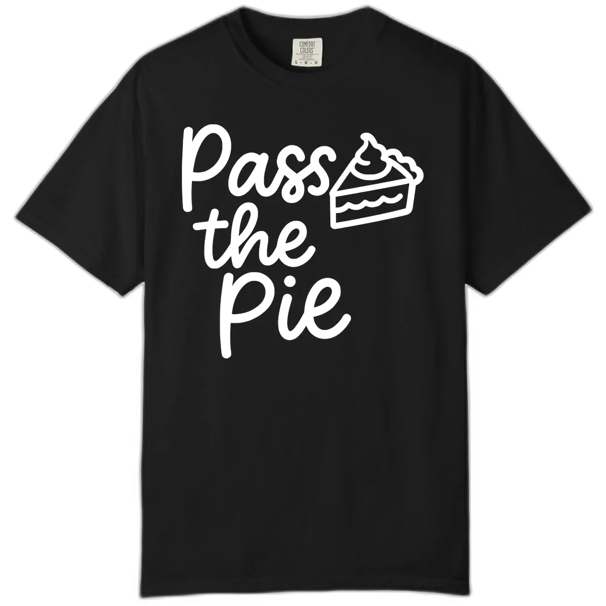 Pass The Pie Typography Comfort Color in Black