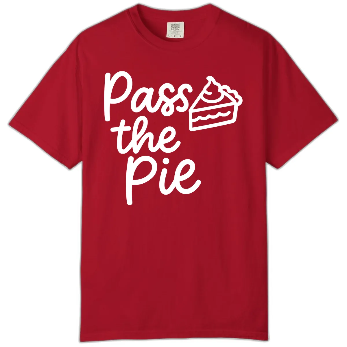 Pass The Pie Typography Comfort Color in Red