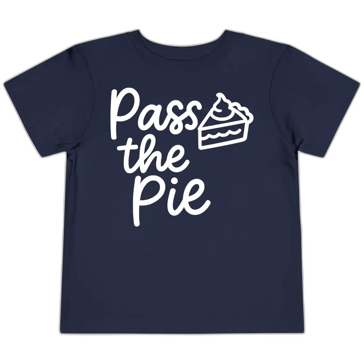 Pass The Pie Typography Toddler T-Shirt in Navy
