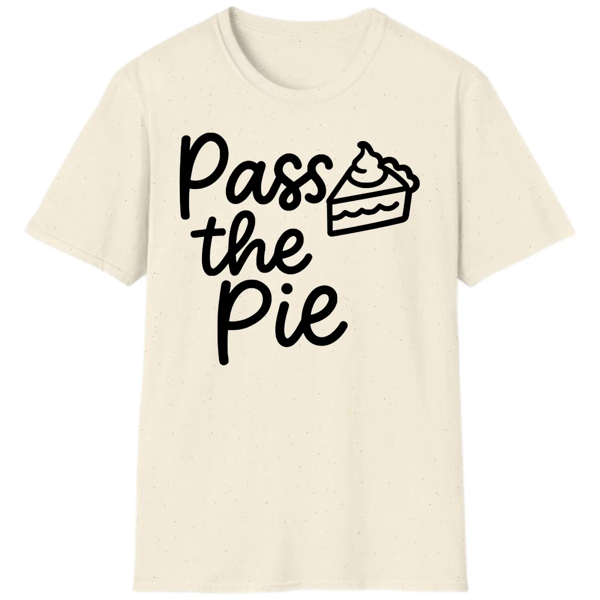 Pass The Pie Typography T-Shirt in Natural
