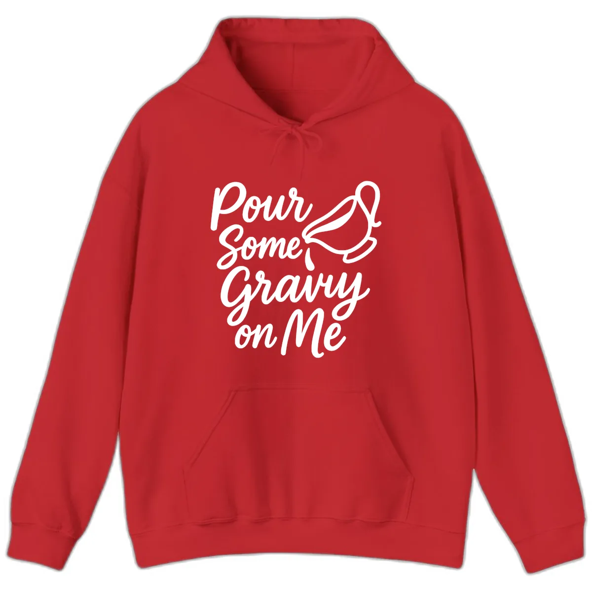 Pour Some Gravy On Me Hoodie in Red