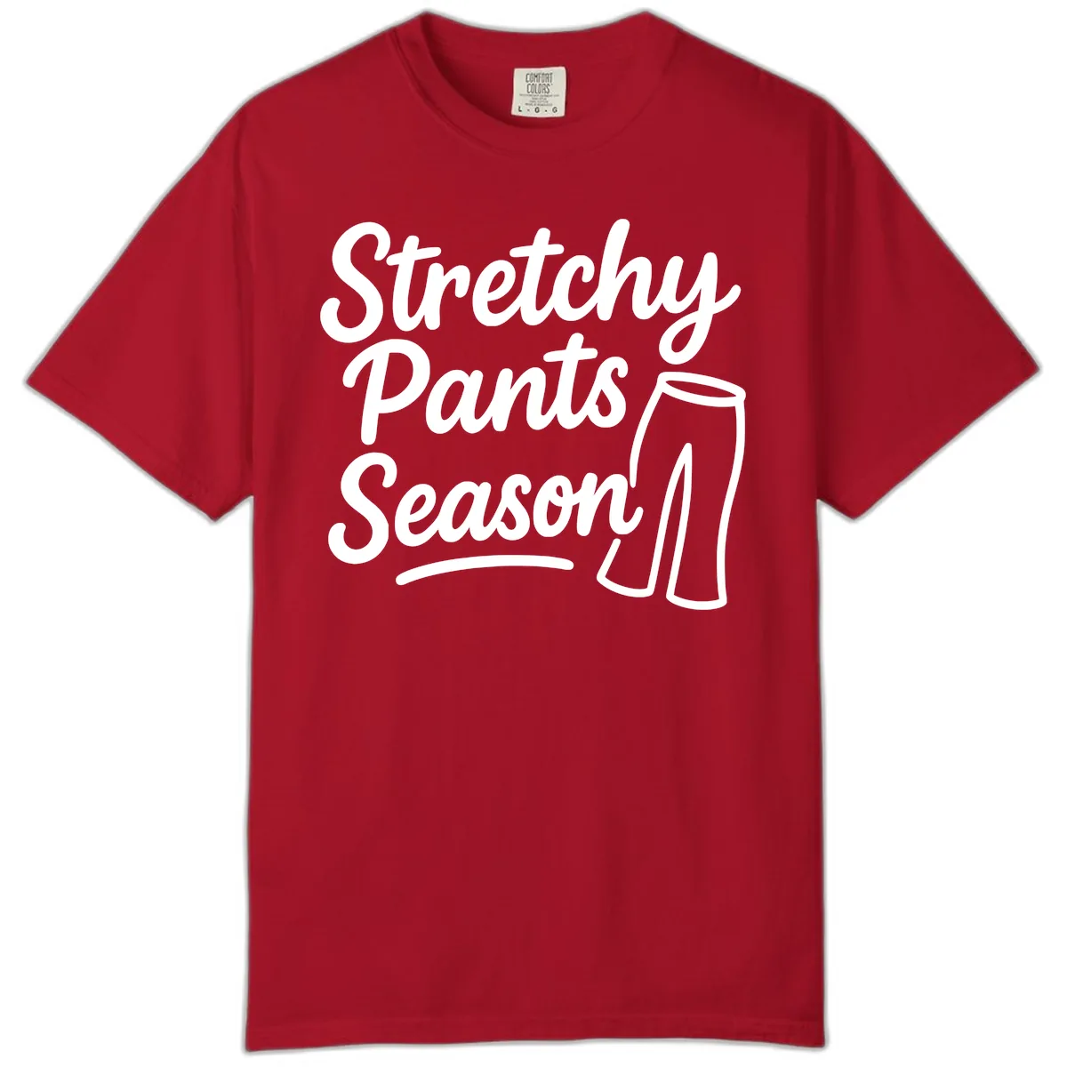 Stretchy Pants Season Typography Comfort Color in Red