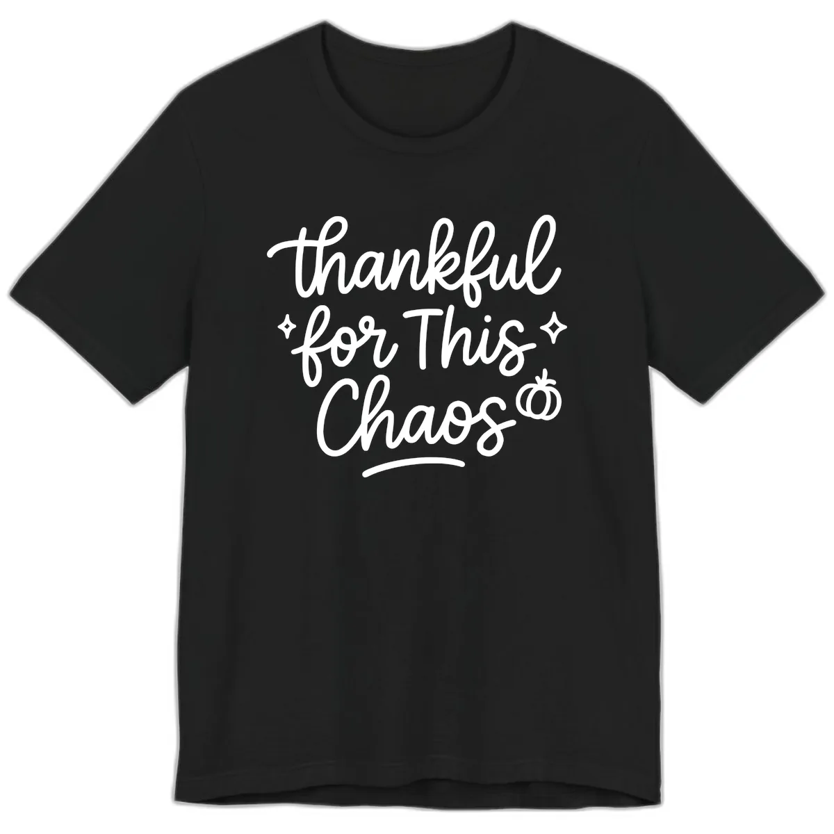 Thankful For This Chaos Typography Premium T-Shirt in Black