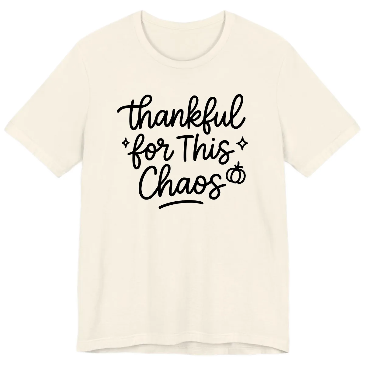 Thankful For This Chaos Typography Premium T-Shirt in Natural