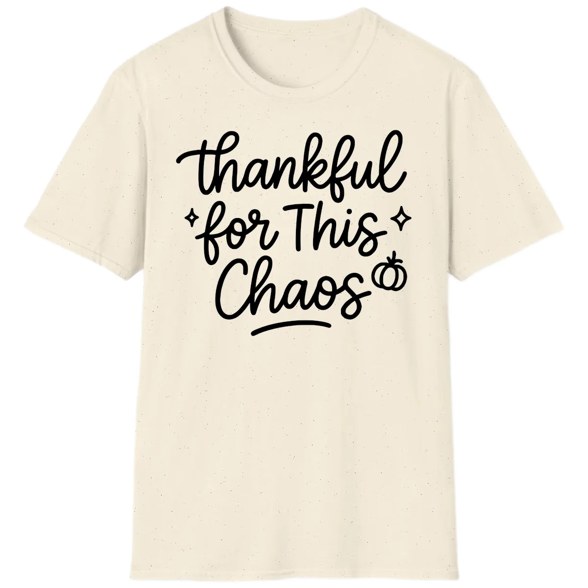 Thankful For This Chaos Typography T-Shirt in Natural
