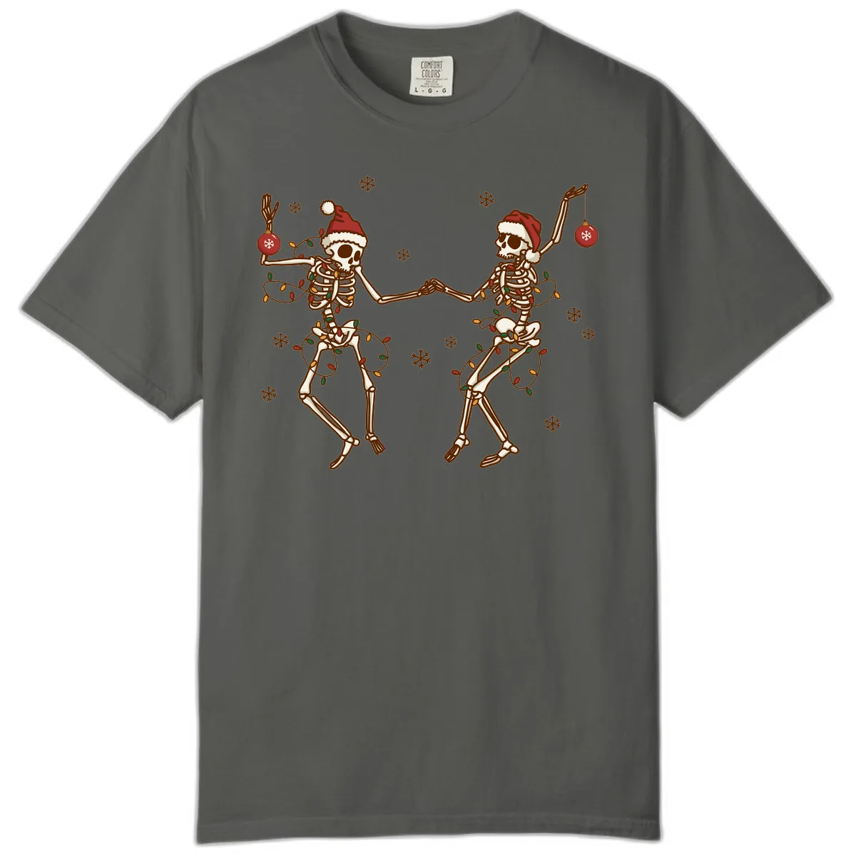 Dancing Skeletons Christmas Lights Comfort Color in Pepper