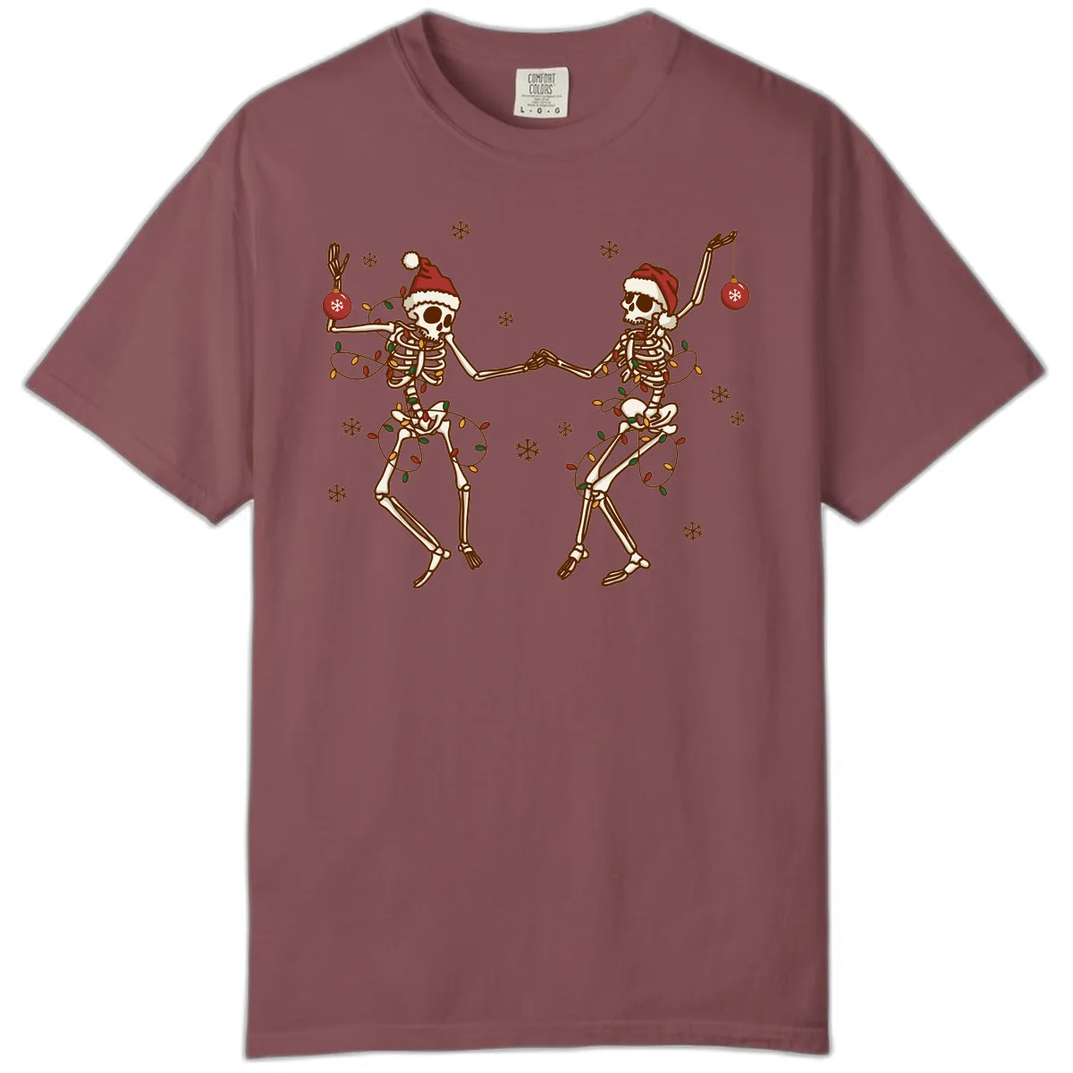Dancing Skeletons Christmas Lights Comfort Color in Brick