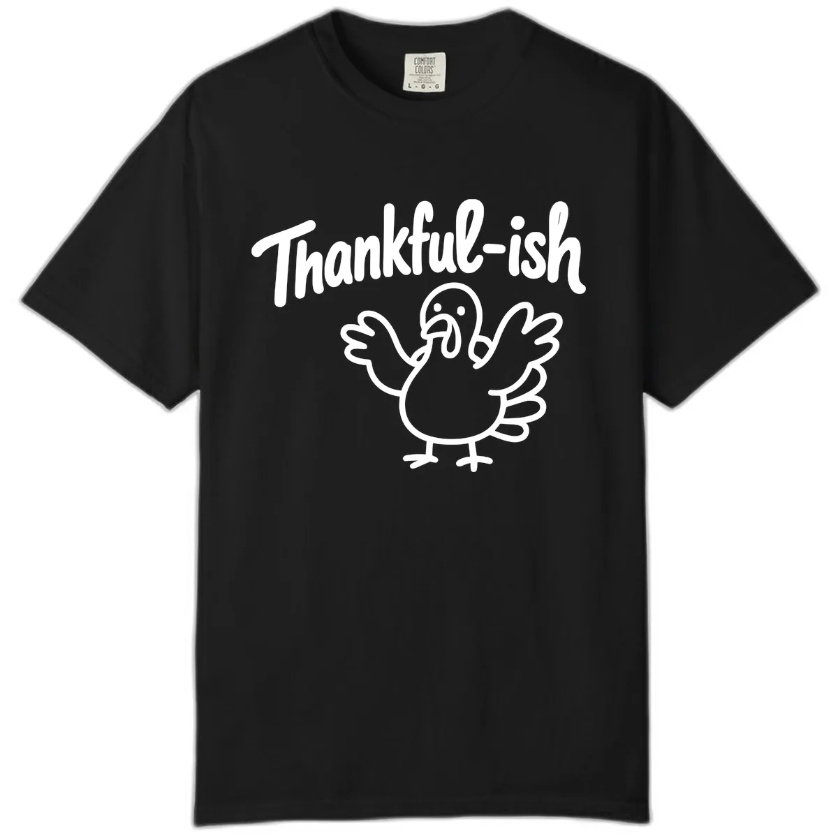 Thankful-ish Turkey Design Comfort Color in Black