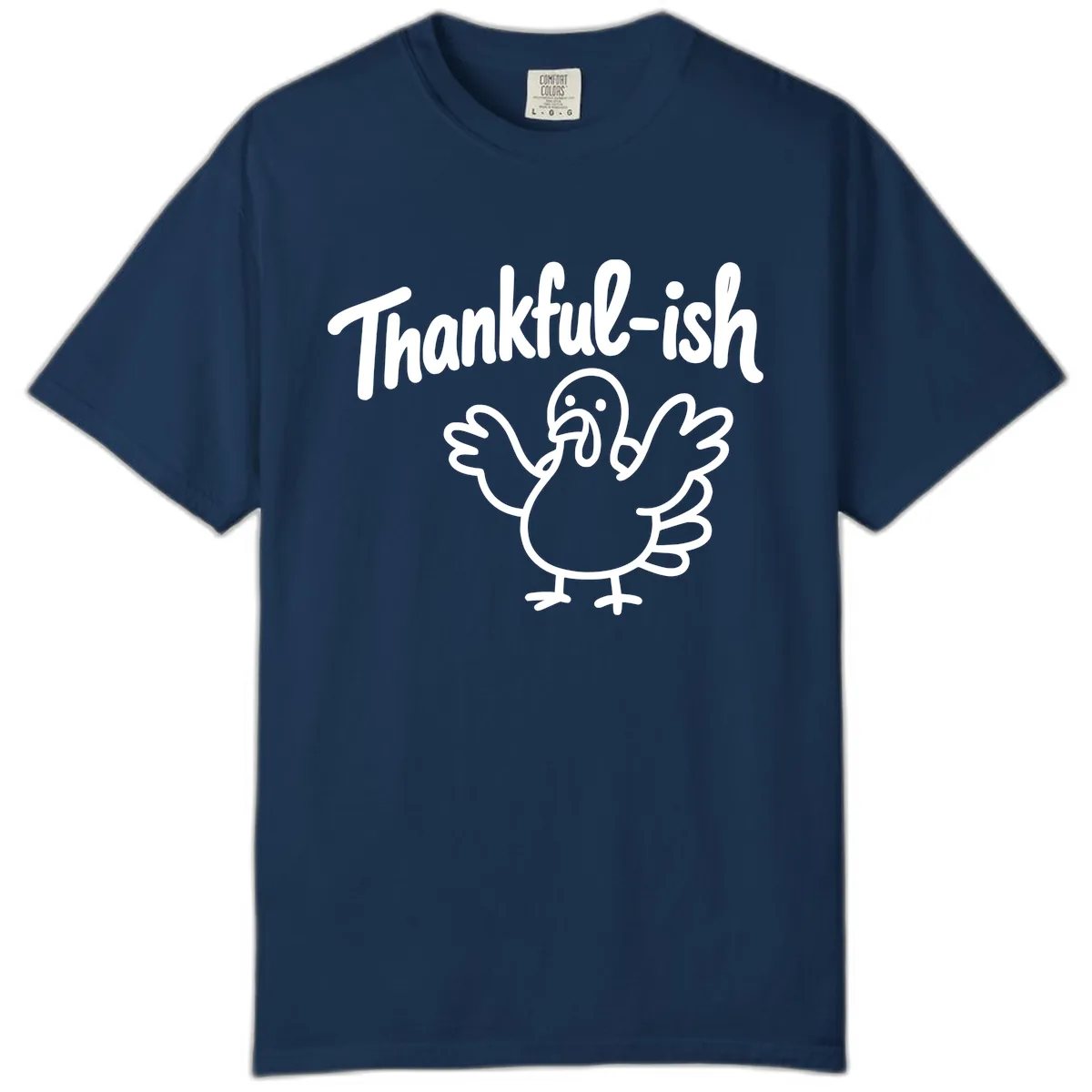 Thankful-ish Turkey Design Comfort Color in Navy