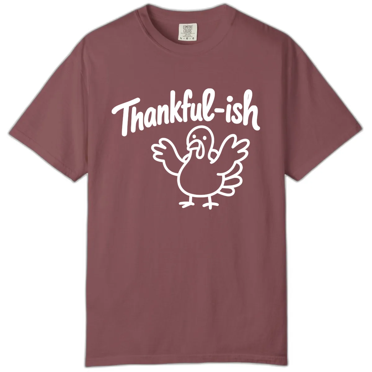 Thankful-ish Turkey Design Comfort Color in Brick
