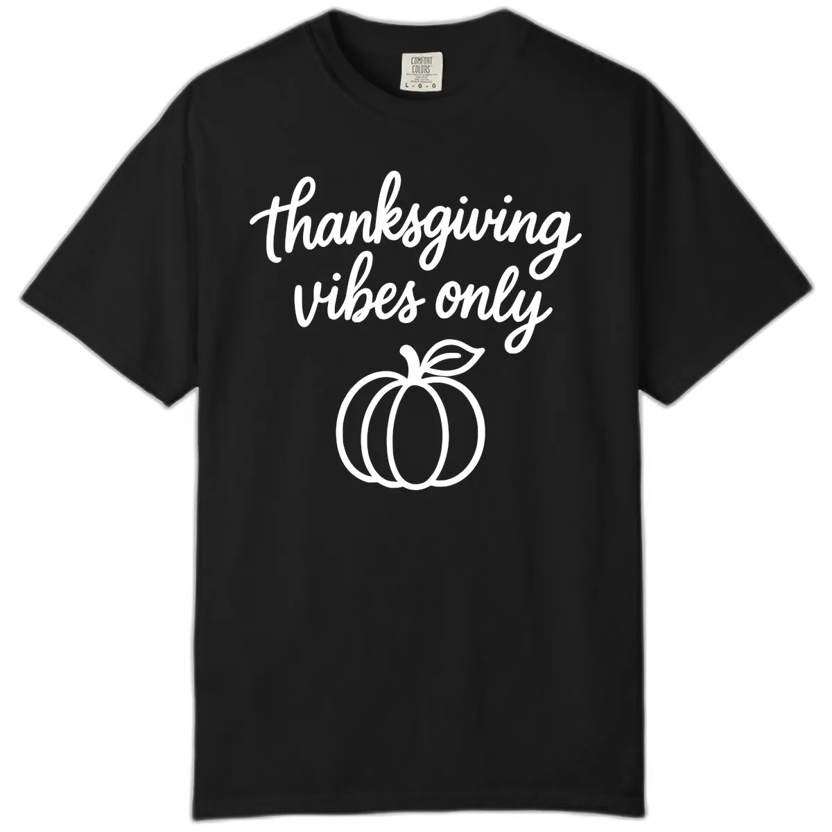 Thanksgiving Vibes Only Comfort Color in Black