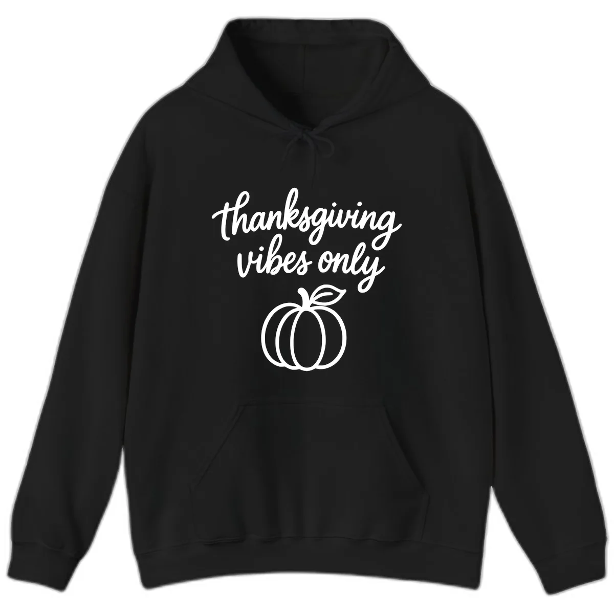 Thanksgiving Vibes Only Hoodie in Black