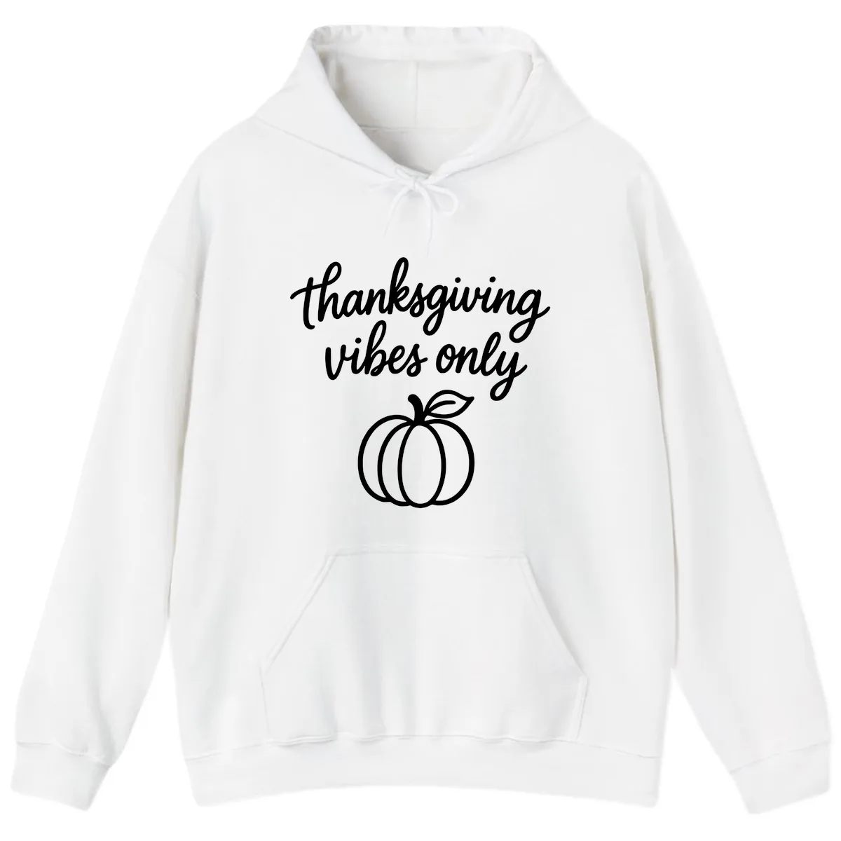 Thanksgiving Vibes Only Hoodie in White